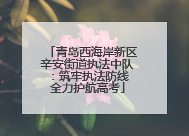 青岛西海岸新区辛安街道执法中队：筑牢执法防线 全力护航高考