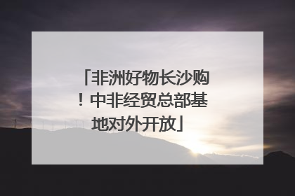 非洲好物长沙购！中非经贸总部基地对外开放