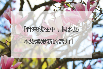 针来线往中，桐乡历本袋焕发新的活力