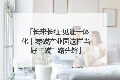 长来长往·见证一体化｜零碳产业园这样当好“碳”路先锋