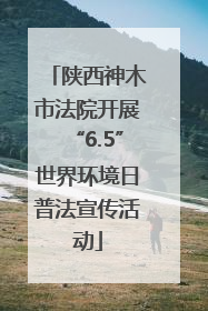 陕西神木市法院开展“6.5”世界环境日普法宣传活动