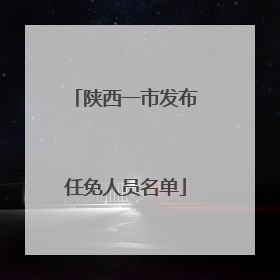 陕西一市发布任免人员名单