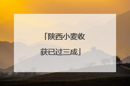 陕西小麦收获已过三成