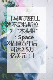 马斯克的王牌不是特斯拉？“木头姐”：SpaceX估值五年后可达2.5万亿美元！