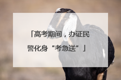 高考期间，办证民警化身“考急送”