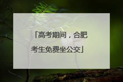 高考期间，合肥考生免费坐公交