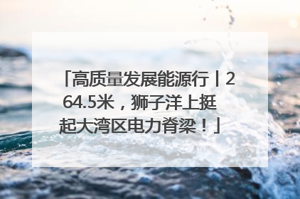 高质量发展能源行丨264.5米，狮子洋上挺起大湾区电力脊梁！