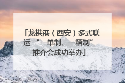 龙拱港（西安）多式联运 “一单制、一箱制” 推介会成功举办