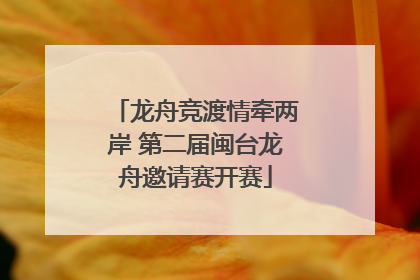 龙舟竞渡情牵两岸 第二届闽台龙舟邀请赛开赛