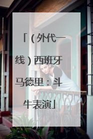 （外代一线）西班牙马德里：斗牛表演