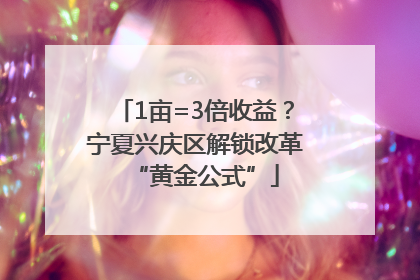 1亩=3倍收益？宁夏兴庆区解锁改革“黄金公式”