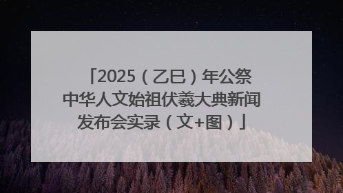 2025（乙巳）年公祭中华人文始祖伏羲大典新闻发布会实录（文+图）