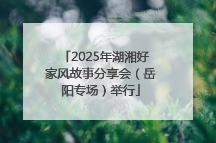 2025年湖湘好家风故事分享会（岳阳专场）举行