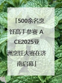 500余名烹饪高手参赛 ACE2025亚洲烹饪大赛在济南启幕