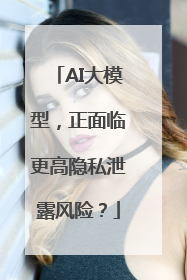 AI大模型，正面临更高隐私泄露风险？